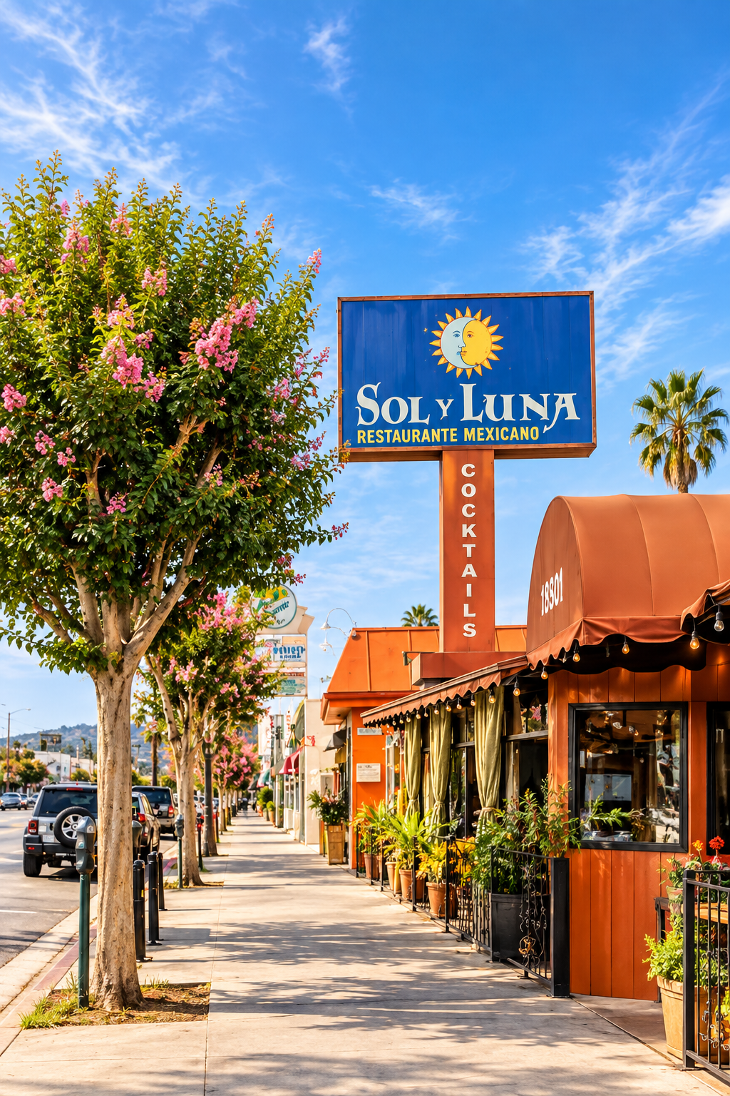 Ventura Boulevard streetscape in Tarzana